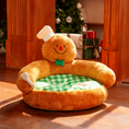 Load image into Gallery viewer, Gingerbread Hug Pet Sofa Bed | Cozy Christmas Couch for Cats & Dogs