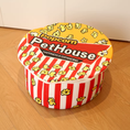Load image into Gallery viewer, Popcorn Plush Cat Cave Bed – Cozy Semi-Enclosed Popcorn Bucket Cat House for Cats & Small Dogs
