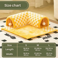 Load image into Gallery viewer, 2-in-1 Plush Cat Tunnel Bed with Mat – Soft Foldable Play & Sleep Nest