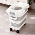 Load image into Gallery viewer, Collapsible Pet Food Storage Container with Wheels and Scoop – Airtight Bin for Dog, Cat & Small Animal Food