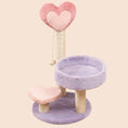 Load image into Gallery viewer, Plush Heart Cat Tower | Soft Multi-Level Scratching Post & Cozy Rest Bed for Cats
