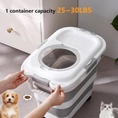 Load image into Gallery viewer, Collapsible Pet Food Storage Container with Wheels and Scoop – Airtight Bin for Dog, Cat & Small Animal Food