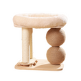 Load image into Gallery viewer, 5-in-1 Cat Climbing Frame Product View – Plush Ring Cat Nest, Sisal Scratch Posts and Stacked Sisal Balls | GraviPaw