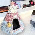 Load image into Gallery viewer, DIY Christmas Tree Cat House Kit – Felt Pet Bed with Ornaments | Build-Your-Own Christmas Hideaway for Cats & Kittens