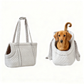 Load image into Gallery viewer, Quilted Soft Pet Carrier Tote – Lightweight Travel Bag for Cats & Small Dogs
