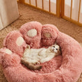Load image into Gallery viewer, Paw-Shaped Plush Pet Bed Anti-Slip Warm Calming Bed for Cats & Small Dogs