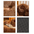 Load image into Gallery viewer, Paw-Shaped Plush Pet Bed Anti-Slip Warm Calming Bed for Cats & Small Dogs