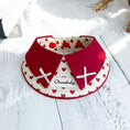 Load image into Gallery viewer, Cute heart print pet collar styled on white wooden surface with structured shape