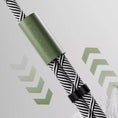 Load image into Gallery viewer, Green silicone grip and durable patterned nylon rope leash detail