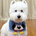 Load image into Gallery viewer, Fluffy White Dog Wearing GraviPaw WOW Pup Bandana Bib Outdoor