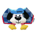 Load image into Gallery viewer, GraviPaw WOW Pup Checker Denim Dog Bandana Bib – Detail View