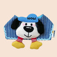 Load image into Gallery viewer, GraviPaw WOW Pup Stripe Denim Dog Bandana Bib – Detail View