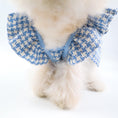 Load image into Gallery viewer, Blue Plaid Pet Dress with Bow