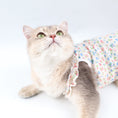 Load image into Gallery viewer, Floral Ruffle Pet Dress with Harness Ring – For Cats, Rabbits & Small Dogs