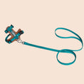 Load image into Gallery viewer, Lightweight teal cat harness and leash set escape proof adjustable vest for indoor cats