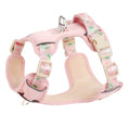 Load image into Gallery viewer, Flat lay of peach pink reflective breathable mesh dog harness