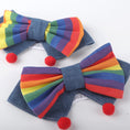 Load image into Gallery viewer, Pride pet collar lifestyle photo rainbow bandana