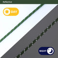 Load image into Gallery viewer, Day and night reflective comparison of green dog slip leash for night safety
