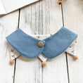 Load image into Gallery viewer, Soft blue denim reversible pet bandana collar lifestyle shot