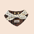 Load image into Gallery viewer, Vintage plaid pet collar with classic British check pattern and elegant bow detail