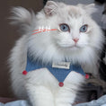 Load image into Gallery viewer, cat wearing reversible cotton pet bandana collar