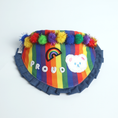 Load image into Gallery viewer, Rainbow cotton Pride bandana with personalized embroidery for Pride Month parades and photos