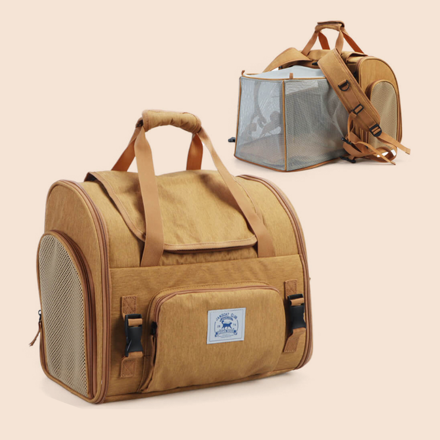 Expandable Large-Space Travel Pet Carrier Bag – Single Shoulder or Handbag for Cats & Small Dogs