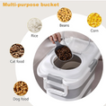 Load image into Gallery viewer, Collapsible Pet Food Storage Container with Wheels and Scoop – Airtight Bin for Dog, Cat & Small Animal Food
