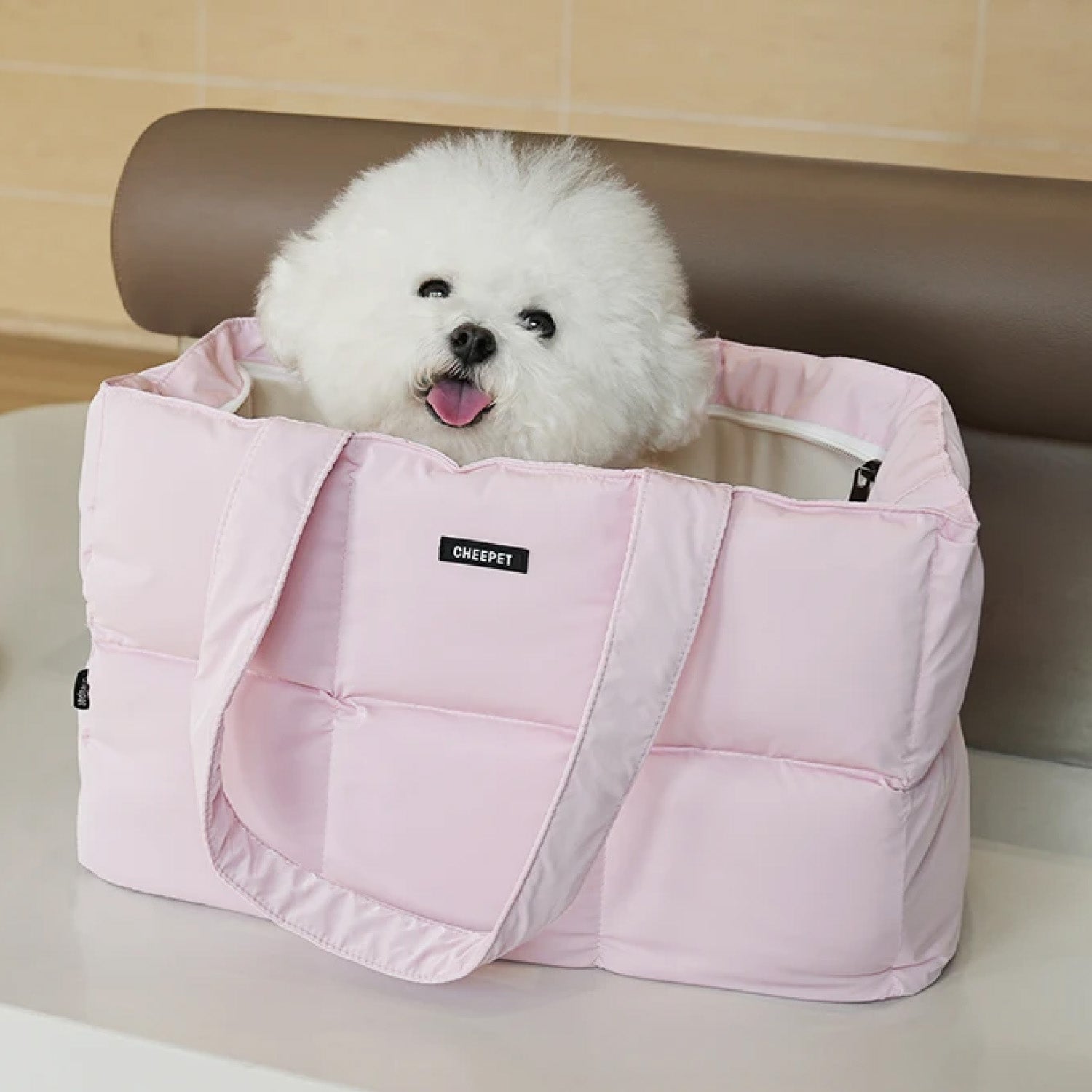 Glossy Padded Pet Carrier Bag | Lightweight Travel Tote for Cats & Small Dogs