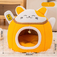 Load image into Gallery viewer, Lucky Cat Plush Cave Bed – Soft Enclosed Sleeping House for Cats & Small Dogs
