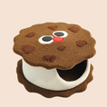 Load image into Gallery viewer, Biscuit-Shaped Enclosed Cat Bed – Warm Cozy Cave Bed for Indoor Cats & Small Dogs
