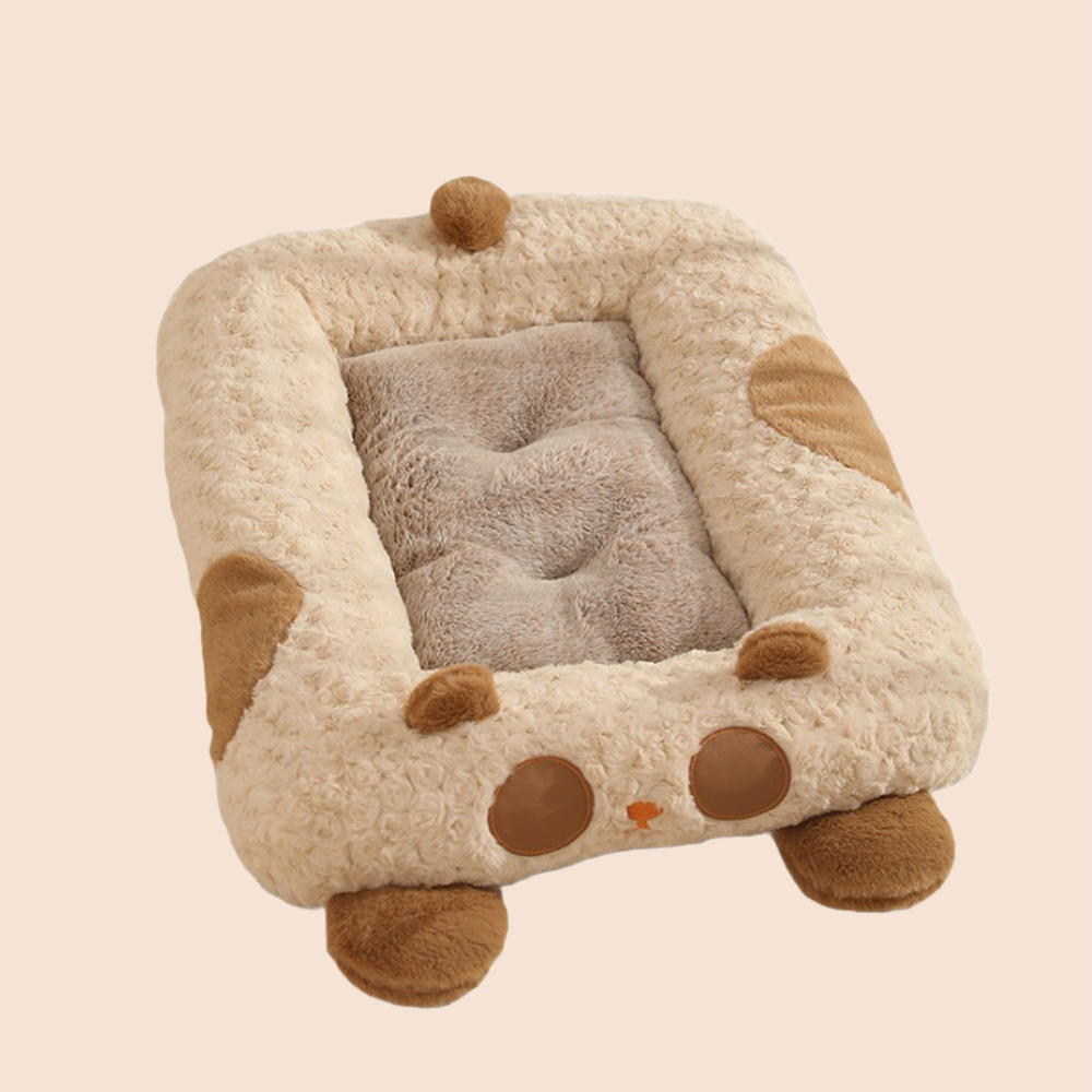 Panda Pet Sleeping Bed with Raised Edges