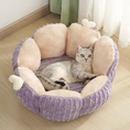 Load image into Gallery viewer, Cactus Blossom Plush Cat Bed – Cozy Wrap-Around Sofa Bed with Removable Cushion for Cats
