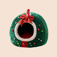 Load image into Gallery viewer, Christmas Tree Cozy Pet Cave – Warm Plush Semi-Enclosed Bed for Cats & Small Dogs | Holiday Gift Nest
