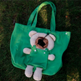Load image into Gallery viewer, Roomy Bear Canvas Pet Carrier Tote
