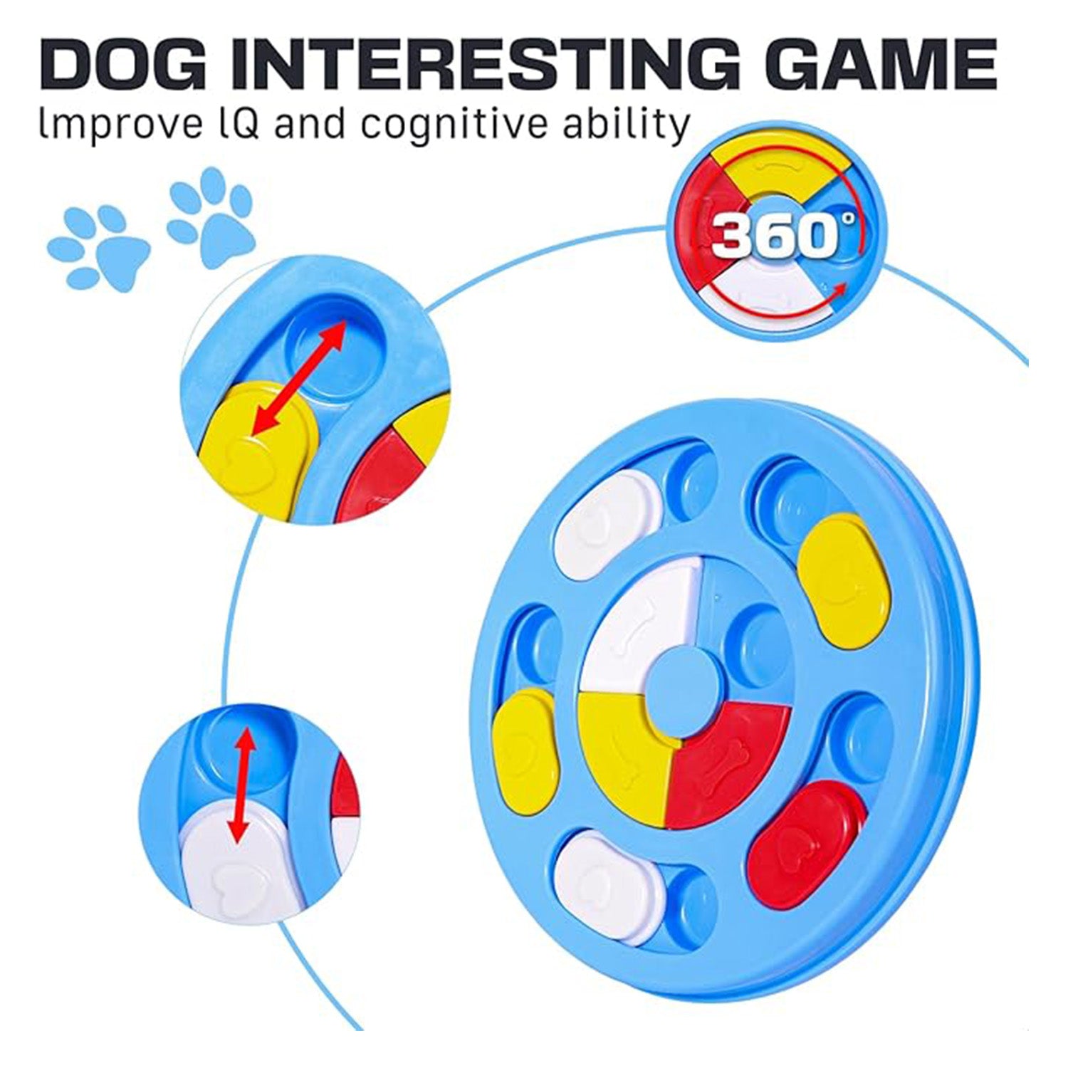 Interactive Dog Puzzle Feeder Toy | IQ Training & Slow Feeding Game for Boredom Relief by GraviPaw