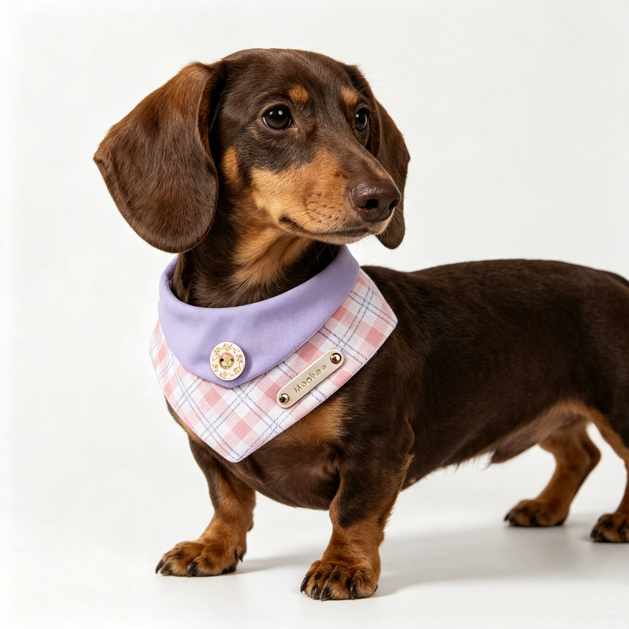 Personalized Plaid Pet Bandana