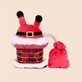 Load image into Gallery viewer, Christmas Santa Plush Dog Toy – Durable Squeaky & Crinkle Toy with Rope | Eco-Friendly Holiday Gift
