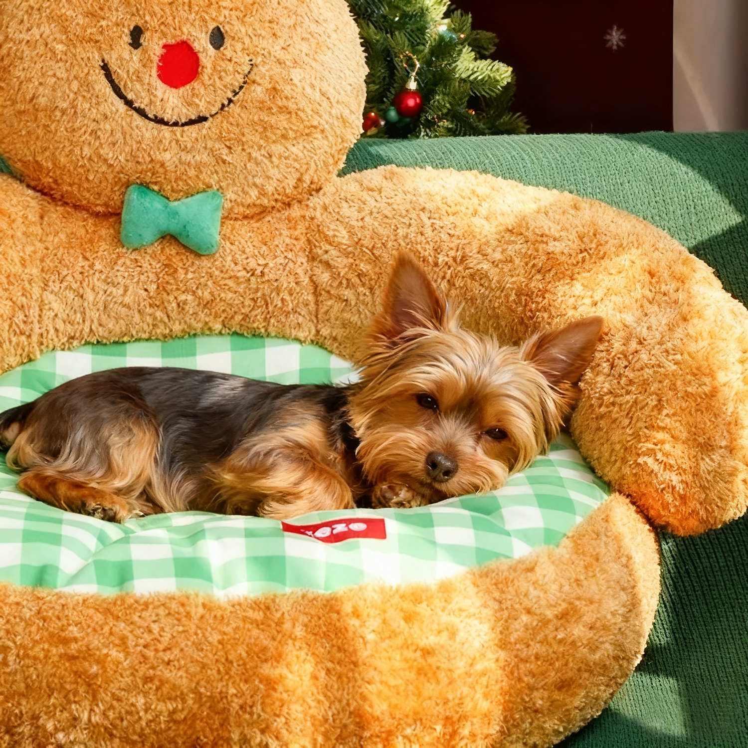 Gingerbread Hug Pet Sofa Bed | Cozy Christmas Couch for Cats & Dogs