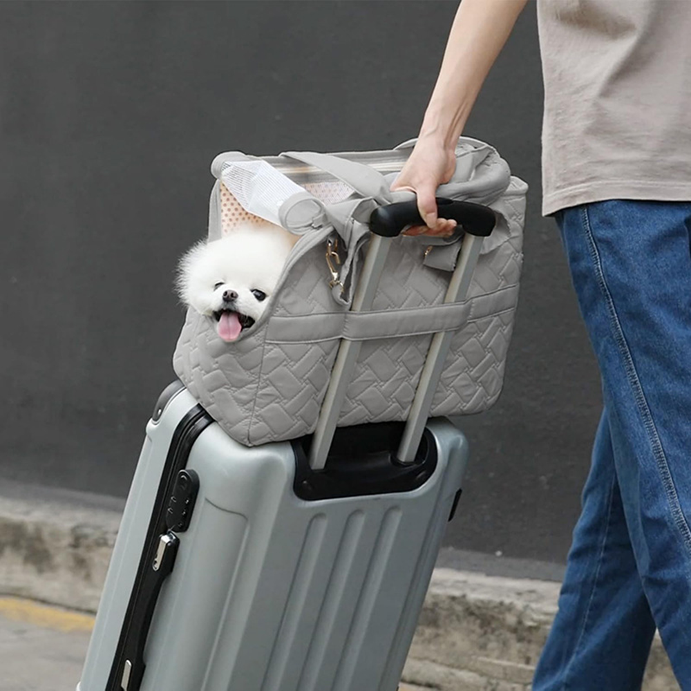 Breathable Pet Carrier Tote Bag for Cats and Small Dogs – Lightweight Travel Shoulder Bag with Safety Buckle