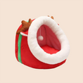 Load image into Gallery viewer, Christmas Reindeer Cozy Pet Cave Bed
