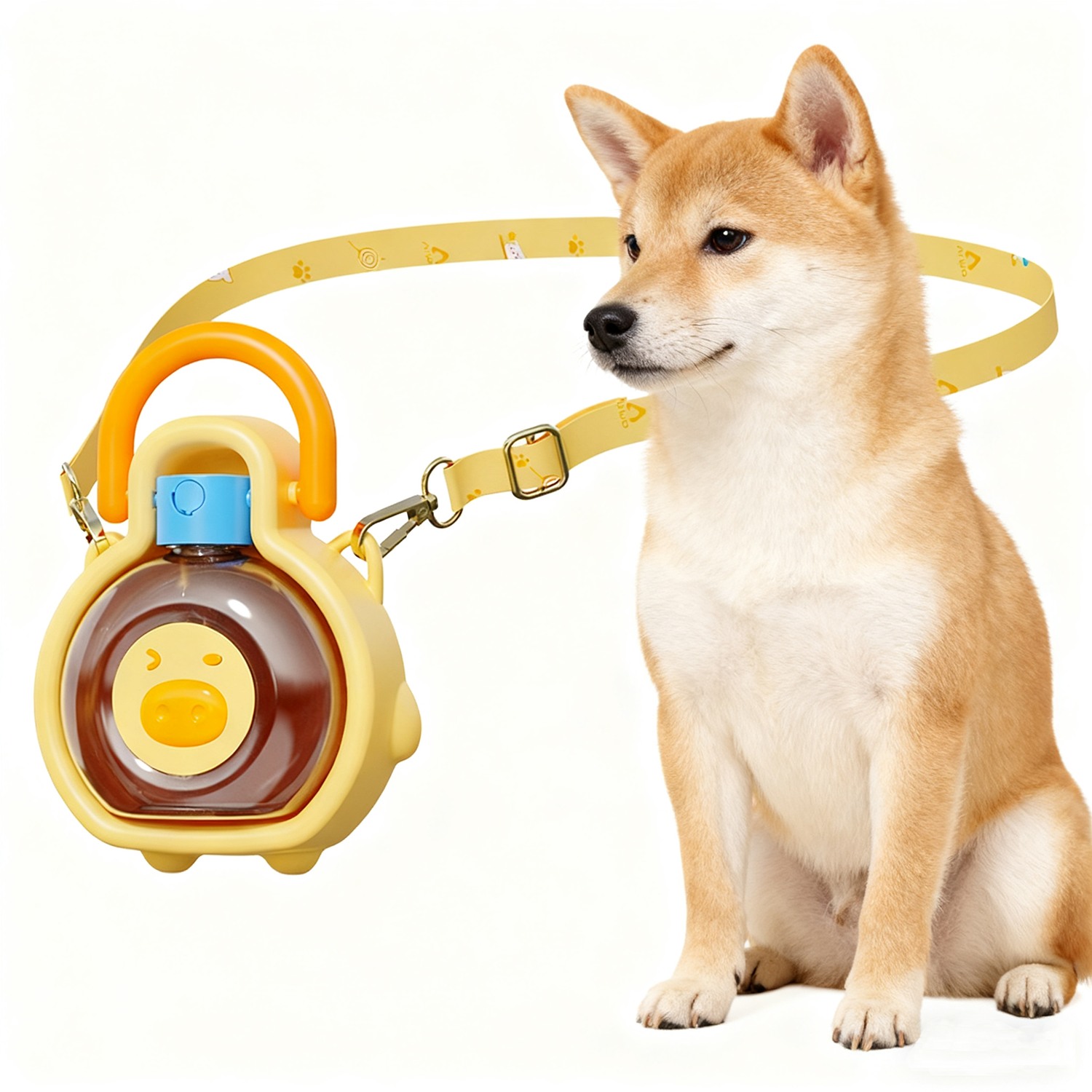 Bean-Shaped Pig Travel Pet Bottle – Cute Portable Water Dispenser for Cats & Dogs | GraviPaw