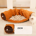 Load image into Gallery viewer, 2-in-1 Cat Tunnel Bed with Cushion, Soft Plush Cat Sleeping Tunnel & Mat
