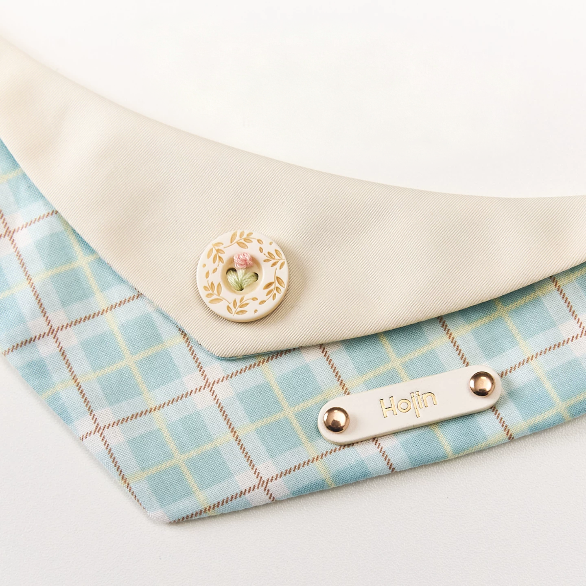 Personalized Plaid Pet Bandana