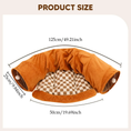 Load image into Gallery viewer, 2-in-1 Cat Tunnel Bed with Cushion, Soft Plush Cat Sleeping Tunnel & Mat
