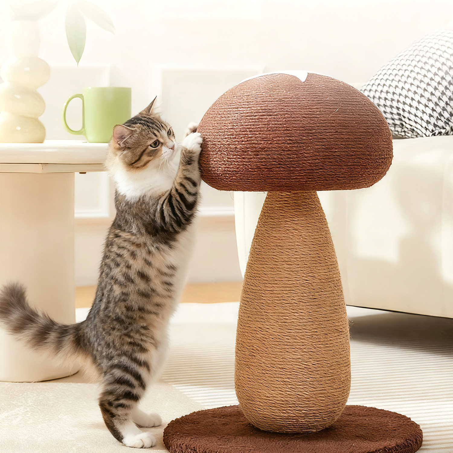 Mushroom Cat Scratching Post – Cute and Durable Cat Claw Toy