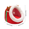 Load image into Gallery viewer, Christmas Reindeer Cozy Pet Cave Bed
