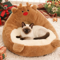 Load image into Gallery viewer, Christmas Reindeer Pet Bed – Cozy Holiday Pet Gift
