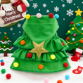 Load image into Gallery viewer, Christmas Tree Pet Cloak with Hood

