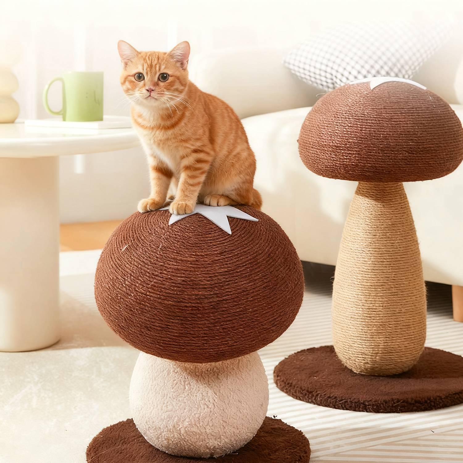 Mushroom Cat Scratching Post – Cute and Durable Cat Claw Toy